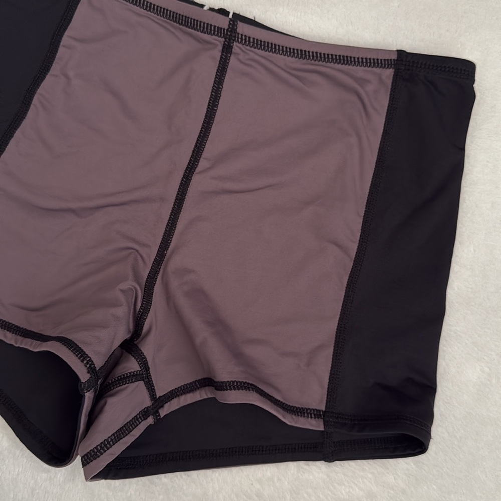 L*Space | Verona Reversible Swim Short Active Bikini Bottom Black/Purple (S) - Picture 11 of 16